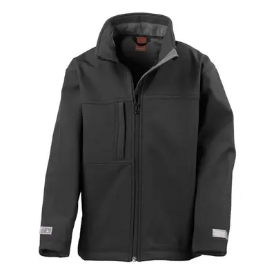 (13-14 Years, Black) Result Childrens/Kids Classic Soft Shell Jacket