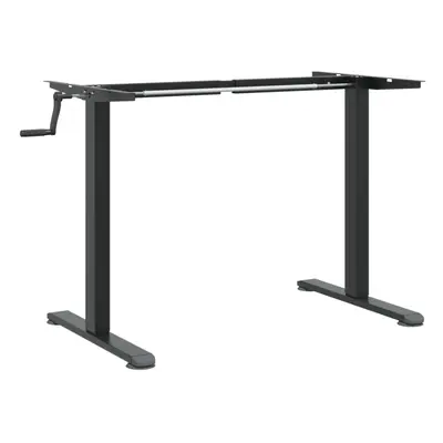 vidaXL Standing Desk Frame Height Adjustable Table Workstation Black Steel