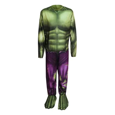 (7-8 Years, Green/Purple) Avengers Childrens/Kids Hulk Costume Set