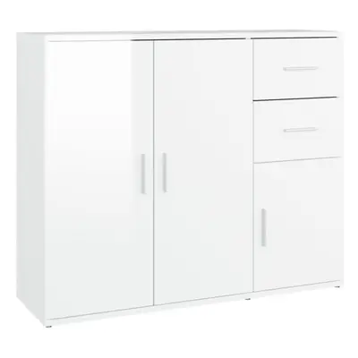 (high gloss white) vidaXL Sideboard 91x29.5x75 cm Engineered Wood Storage Cabinet Multi Colours