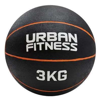 3KG 22.8cm Rubber Medicine Ball - At Home Weight Training Weighted Gym Ball