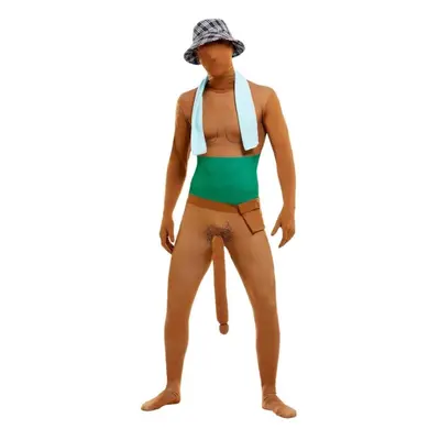 Mens Brown Big Willy Man Fancy Dress Costume (Medium)