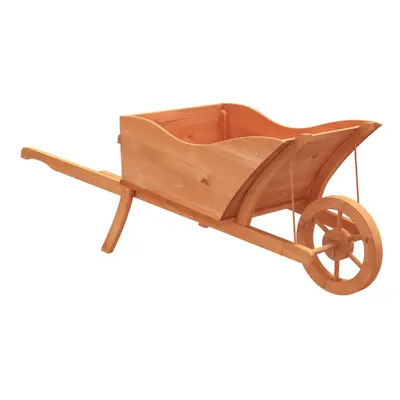 vidaXL Wheelbarrow Planter Woodland Flower Cart Garden Planter Solid Wood Fir