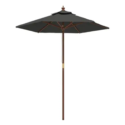 (anthracite) vidaXL Garden Parasol Outdoor Umbrella Parasol Sun Shade with Wooden Pole