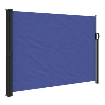 vidaXL Retractable Side Awning Outdoor Privacy Screen Shade Blue 140x300 cm