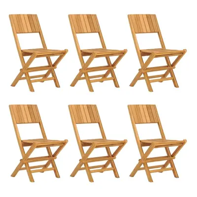 (6 pcs, without armrest) vidaXL Folding Garden Chairs Outdoor Chair Patio Wooden Chair Solid Woo