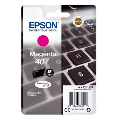 Epson C13T07U340 (407) Ink cartridge magenta, 1.9K pages, 20ml