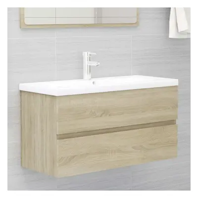 Sink Cabinet Sonoma Oak 90x38.5x45 cm Chipboard