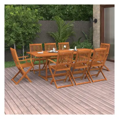 vidaXL Solid Acacia Wood Garden Dining Set Piece Outdoor Table and Chair