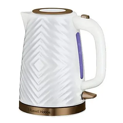 26381 Groove Electric Kettle, Textured Fast Boil Energy Efficient Cordless Kettle with Perfect P