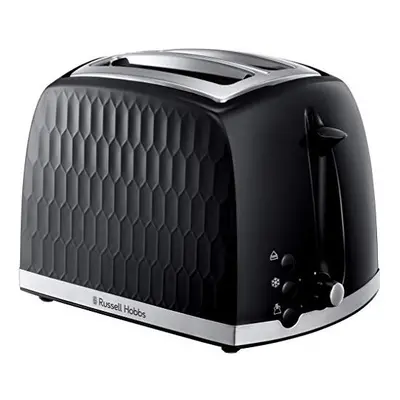 Russell Hobbs 2 Slice Toaster - Contemporary Honeycomb Design with Extra Wide Slots and High Lif