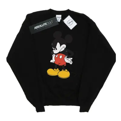 (4XL, Black) Disney Mens Mickey Mouse Angry Look Down Sweatshirt