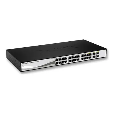 D-LINK - 24-Port Gigabit Smart Managed Switch with SFP Ports - Fanless