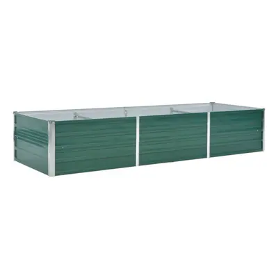 vidaXL Garden Raised Bed Galvanised Steel 240x80x45cm Green Flower Raised Bed