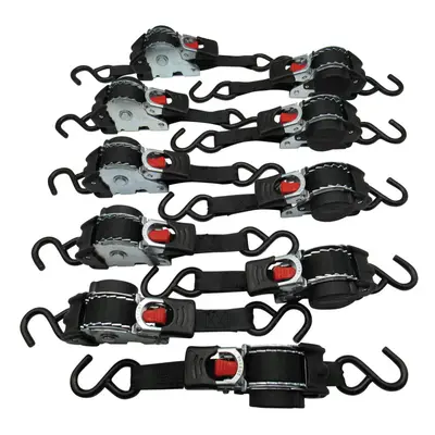 (X10 25MM 0.3 Ton) Retractable Ratchet Hook Lashing Straps Auto 3M