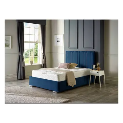 (6FT SUPER KING, ROYAL BLUE) Lilly Upholstered Soft Velvet Bed Frame