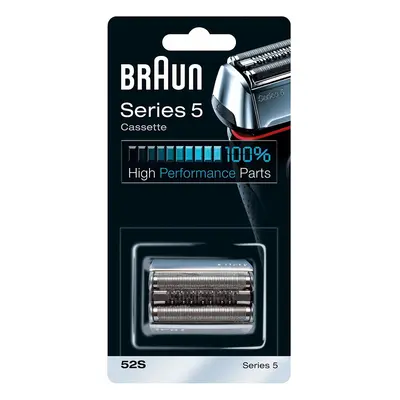 Braun 52S Series Electric Shaver Replacement Foil and Cassette Cartridge - Silver