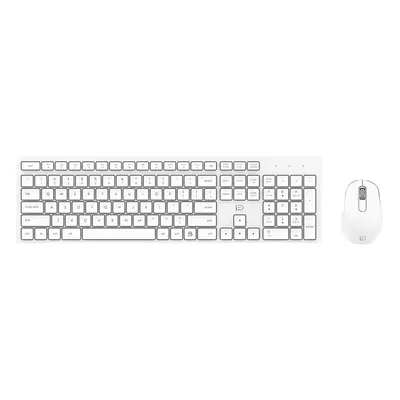 (White) 2.4G Wireless Keyboard & Mouse Set Keys Business Keyboard 1200DPI Buttons Silent Optical