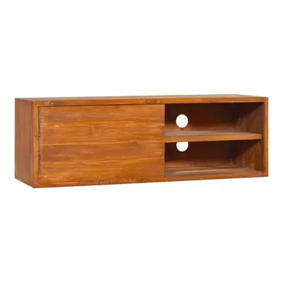 vidaXL Solid Teak Wood Wall-mounted TV Cabinet Stereo Hifi Media Unit TV Stand