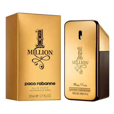 1 Million by Paco Rabanne Eau De Toilette 1.7 oz /50ml For Men