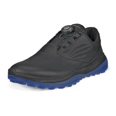 (UK 9-9.5, Black) Ecco Mens LT1 Boa Waterproof Leather Cushioned Spikeless Golf Shoes