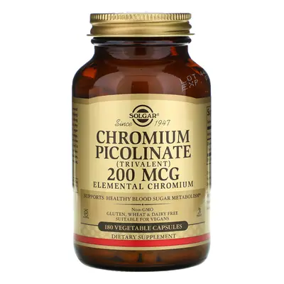 Solgar, Chromium Picolinate, mcg, Vegetable Capsules