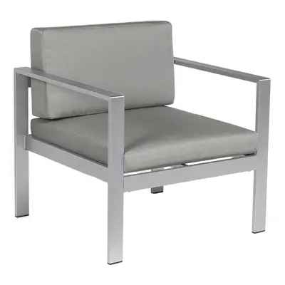 Garden Armchair SALERNO Metal Dark Grey