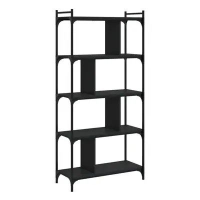 (black, x x cm) vidaXL Bookcase Office 6-Tier Book Shelf Rack Storage Cabinet Engineered Wood