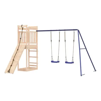 (solid pinewood) vidaXL Outdoor Playset Garden Playhouse Play Tower Set Impregnated Wood Pine