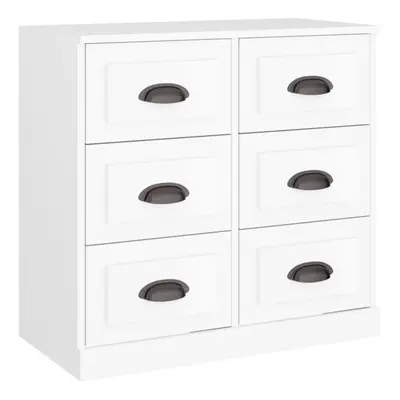 (white) vidaXL Sideboard Storage Cabinet Storage Cupboard Highboard Engineered Wood