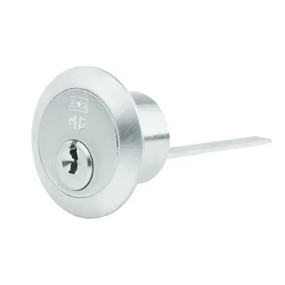 Standard Rim Cylinder Lock Keyed to Differ Pin Satin Chrome Front Door