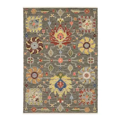 Oriental Weavers L8111K060092ST x ft. Luca Traditional & Casual Power Loomed Rectangle Rug, Grey