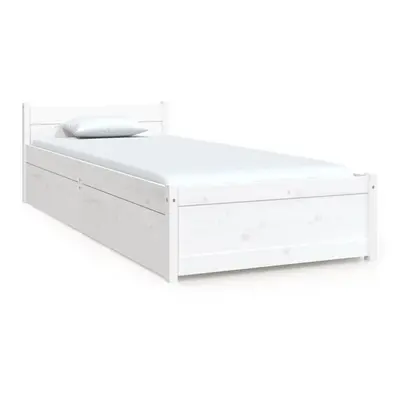 (white, x cm) vidaXL Bed Frame with Drawers Bedroom Bedstead Bed Base Multi Colours/Sizes