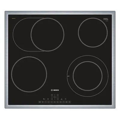 Bosch PKN645FP1E Built-in with Frame Black Glass Electric Kitchen Hob