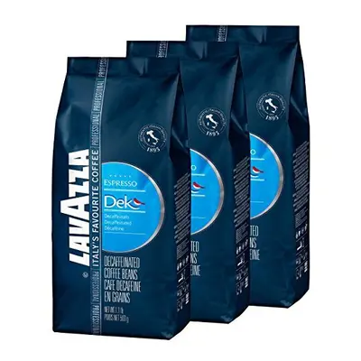 Lavazza Dek Decaffeinated Coffee Beans (3 Packs of 500g)