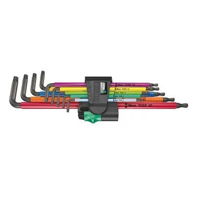 Wera 967 Torx Holding Function Laser Long L-Key Set, Multi-Colour, TX