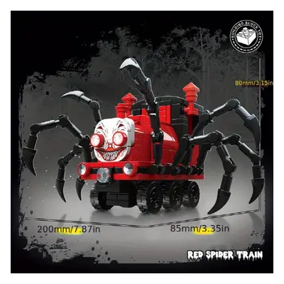 262pcs set Horror Game Red Spider Train Assembly Toy Children Educational Toy Model Gift Hallowe