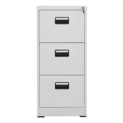 vidaXL Filing Cabinet Light Grey 46x62x102.5 cm Steel Office Storage Furniture