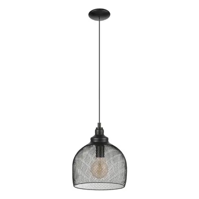 Hanging Ceiling Pendant Light Black Wire Mesh Shade x 60W E27 Feature Lamp