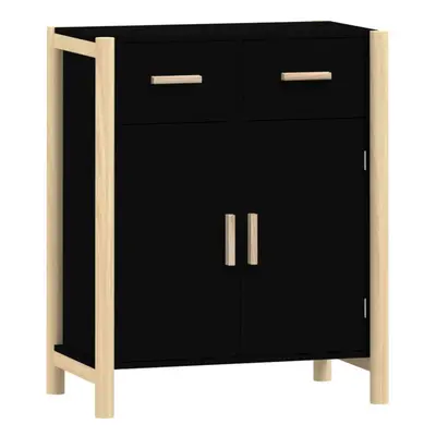 (black) vidaXL Sideboard Storage Side Cabinet Cupboard Home Organiser Engineered Wood