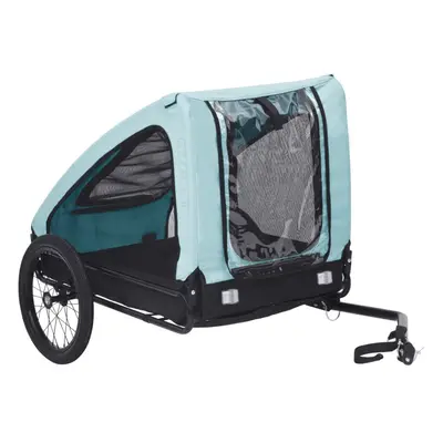 vidaXL Pet Bike Trailer Dog Carrier Stroller Bicycle Trailer Blue and Black