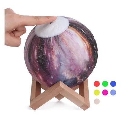 (15cm, Touch Control + Color) 3D Printing Moon Lamp Space LED Night Light Remote Control / Touch