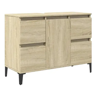 vidaXL Sink Cabinet Vanity Unit Storage Cupboard Sonoma Oak Engineered Wood