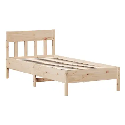 (natural, x cm) vidaXL Bed Frame with Headboard Wax Brown 150x200 cm King Size Solid Wood Pine