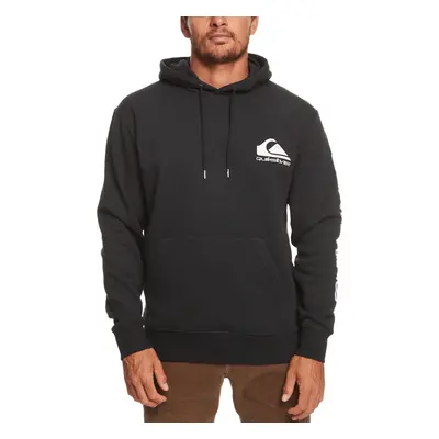 (M, Black) Quiksilver Mens Omni Logo Hooded Pullover Sweatshirt Hoodie - Black