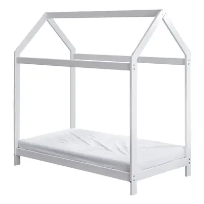 Harper White Toddler House Bed | Solid Pine Wood Junior Bed