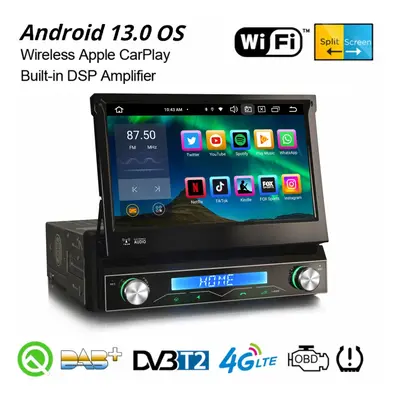 7" 32GB Android CarPlay Car Stereo Satnav Universal DIN 8-Core DAB+ Radio WiFi Bluetooth 5.0 DSP