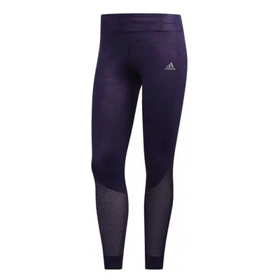 (L, Purple) Adidas Own The Run Womens Leggings Mesh Gym Running Tight Purple DQ2587 (UK )