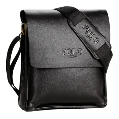 (23x26x7cm) Polo Men's Casual Waterproof Leather Shoulder Bag