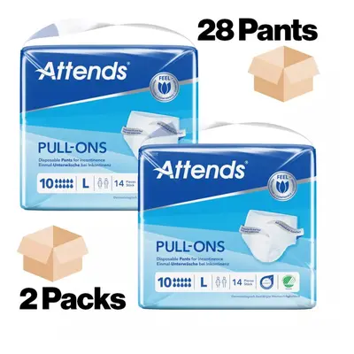 Attends 10L Pull up Pants Size LARGE Adult Nappies - Packs of